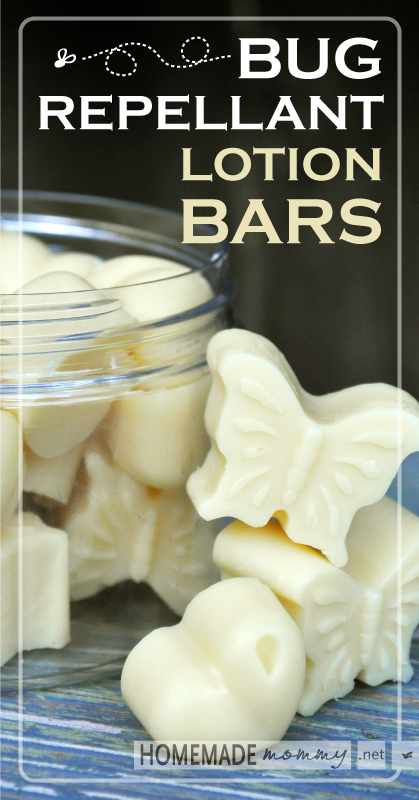 Homemade Bug Repellent Lotion Bars | www.homemademommy.net