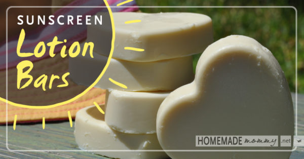 Homemade Sunscreen Lotion Bars | www.homemademommy.net