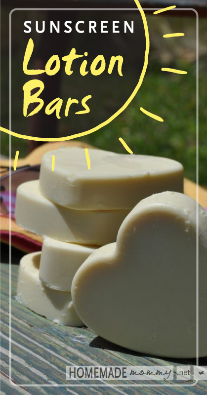 Homemade Sunscreen Lotion Bars | www.homemademommy.net