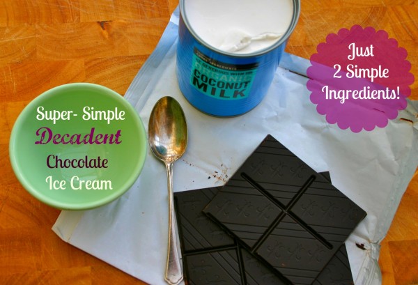 Two Ingredient Decadent Chocolate Ice Cream