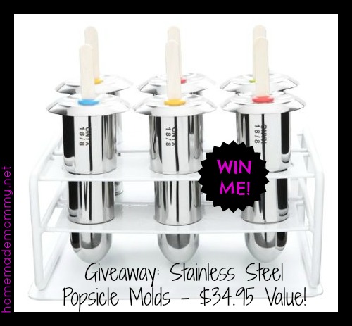 Winner: Stainless Steel Popsicle Molds ~ $34.95 Value!