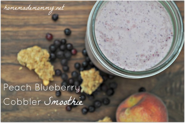 Peach Blueberry Cobbler Smoothie