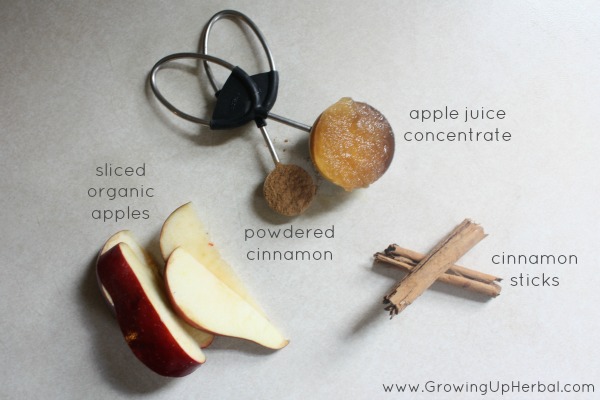 Apple cinnamon kombucha ingredients.