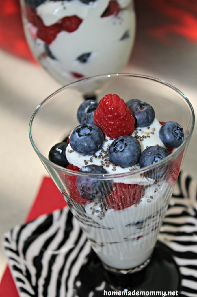 July 4th Chia Parfait via Homemade Mommy