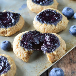 Blueberry Jam Thumbprint Cookies