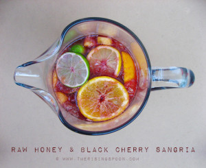 Red Wine & Black Cherry Sangria, The Rising Spoon