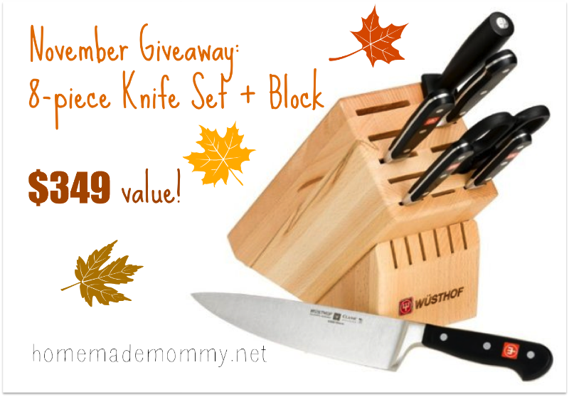 November Wusthof Knife Set Giveaway Winner!