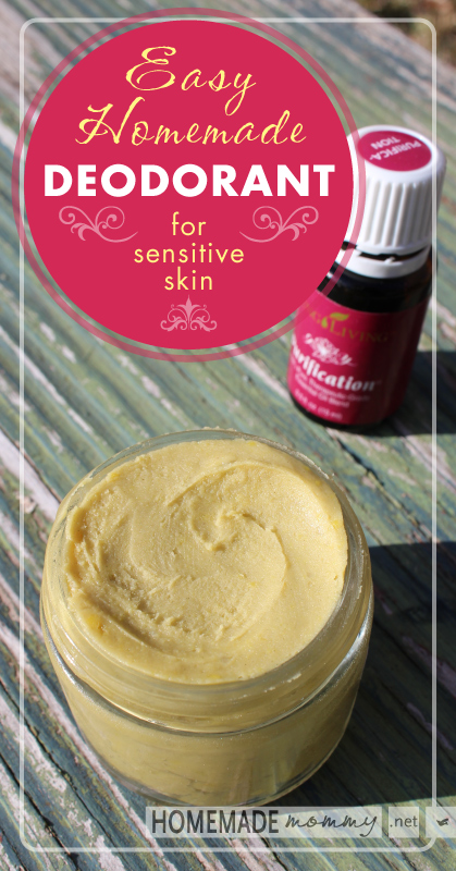 Easy Homemade Deodorant for Sensitive Skin | www.homemademommy.net