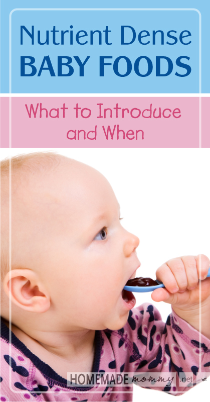 Nutrient Dense Baby Foods: What to Introduce Your Baby and When | www.homeamdemommy.net