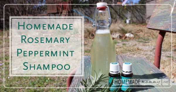 Homemade Rosemary Peppermint Shampoo | www.homemademommy.net