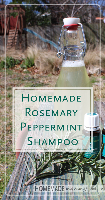 Homemade Rosemary Peppermint Shampoo | www.homemademommy.net