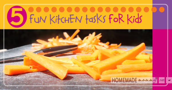 Cooking with Kids: 5 Fun Kitchen Tasks for Kids | www.homemademommy.net