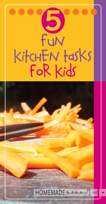 Cooking with Kids: 5 Fun Kitchen Tasks for Kids | www.homemademommy.net