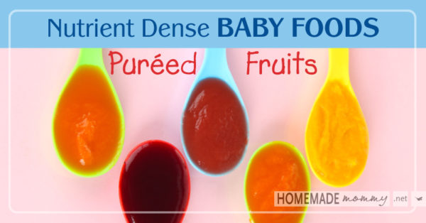 Nutrient Dense Baby Foods: Pureed Fruits | www.homemademommy.net