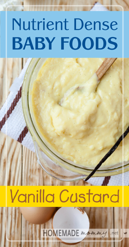 Nutrient Dense Baby Foods: Vanilla Custard | www.homemademommy.net