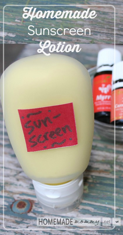 Homemade Sunscreen Lotion | www.homemademommy.net