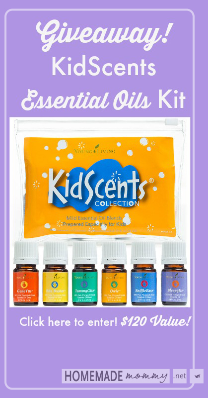 Giveaway! Win a FREE brand NEW KidScents essential oils kit! | www.homemademommy.net