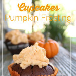 Sour Cream Chocolate Cupcakes with Pumpkin Frosting